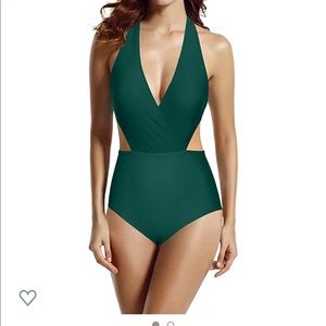 NWT Teal One piece bathing suit.